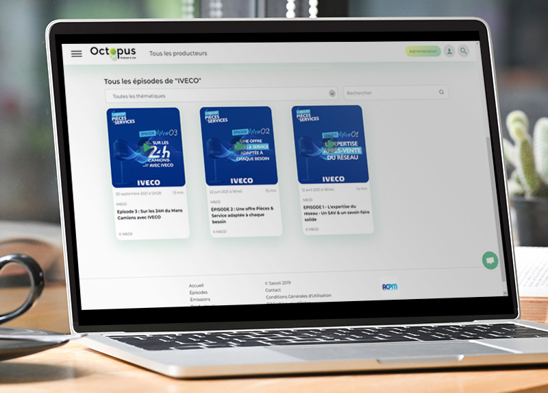capture-octopus-iveco-plateforme-de-podcasts plateforme hébergement de podcast